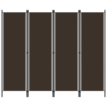 4-Panel Room Divider Brown 78.7"x70.9
