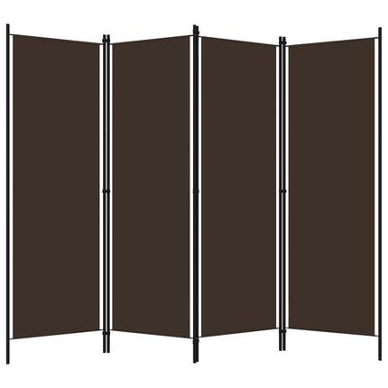 4-Panel Room Divider Brown 78.7"x70.9