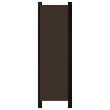 4-Panel Room Divider Brown 78.7"x70.9