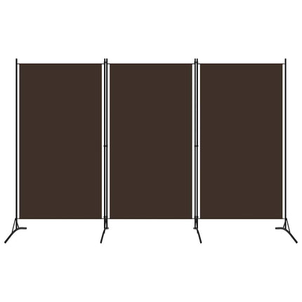 3-Panel Room Divider Brown 102.4"x70.9" Fabric