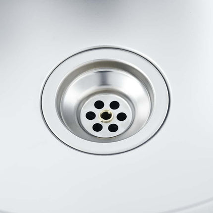 Kitchen Sink with Drainer Set Silver 31.5"x23.6"x6.1" Stainless Steel
