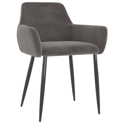 Dining Chairs 2 pcs Dark Gray Velvet