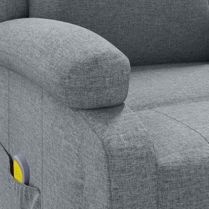 Massage Chair Light Gray Fabric