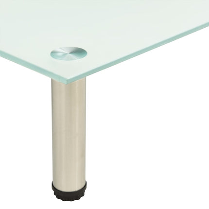 TV Stand Frosted 23.6"x13.8"x6.7" Tempered Glass