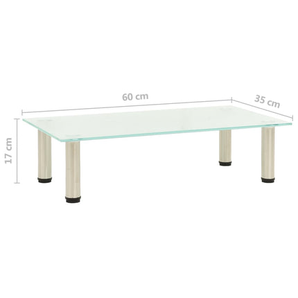 TV Stand Frosted 23.6"x13.8"x6.7" Tempered Glass