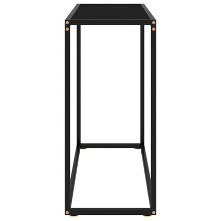 Console Table Black 31.5"x13.8"x29.5" Tempered Glass