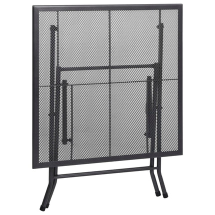 Folding Mesh Table 31.5"x31.5"x28.3" Steel Anthracite