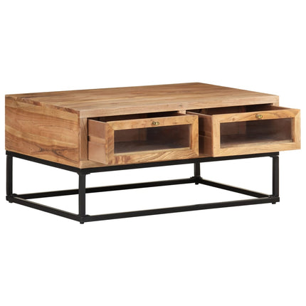 Coffee Table 35.4"x23.6"x15.7" Solid Acacia Wood