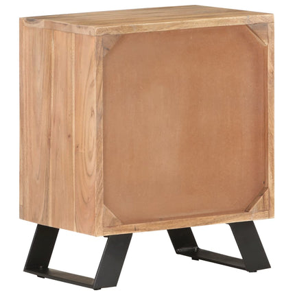 Bedside Cabinet 15.7"x11.8"x19.7" Solid Acacia Wood with Live Edges