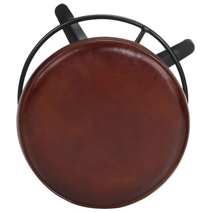 Bar Stools 2 pcs 26" Real Leather
