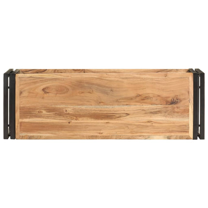 TV Stand 35.4"x11.8"x15.7" Solid Wood Acacia