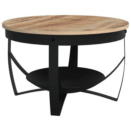Coffee Table Ø26.8"x16.9" Rough Mango Wood