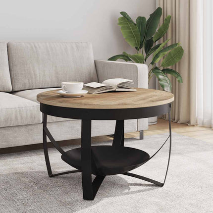 Coffee Table Ø26.8"x16.9" Rough Mango Wood