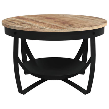 Coffee Table Ø26.8"x16.9" Rough Mango Wood