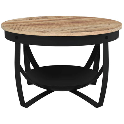 Coffee Table Ø26.8"x16.9" Rough Mango Wood