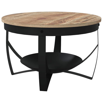 Coffee Table Ø26.8"x16.9" Rough Mango Wood