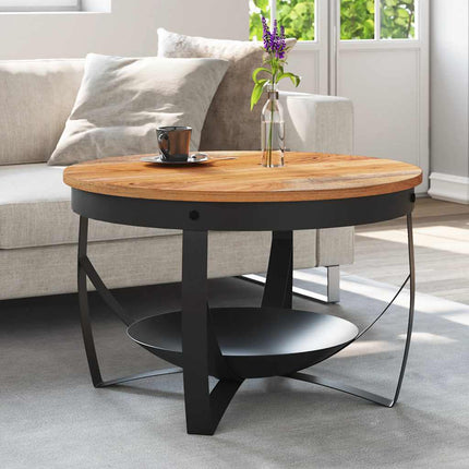 Coffee Table Ø26.8"x16.9" Solid Acacia Wood