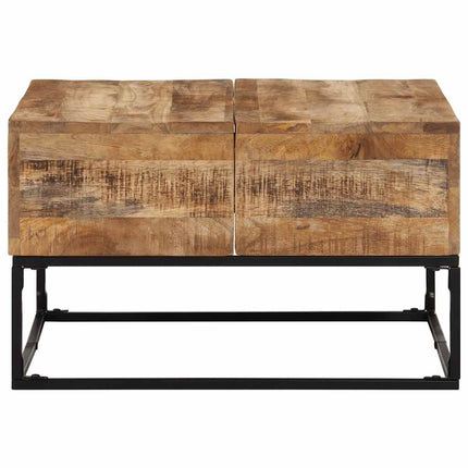 Coffee Table 26.8"x26.8"x16.1" Rough Mango Wood