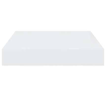 Floating Wall Shelf High Gloss White 9.1"x9.3"x1.5" MDF