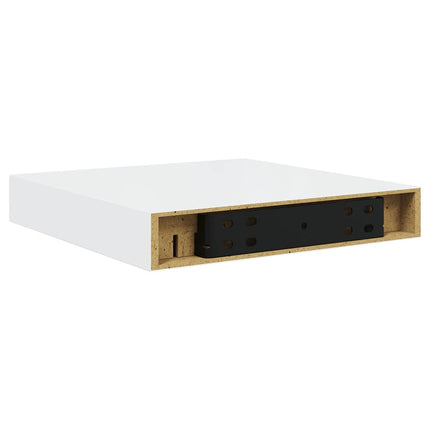 Floating Wall Shelf High Gloss White 9.1"x9.3"x1.5" MDF