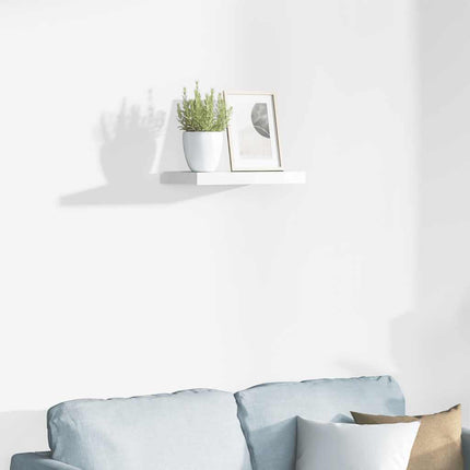 Floating Wall Shelf High Gloss White 15.7"x9.1"x1.5" MDF