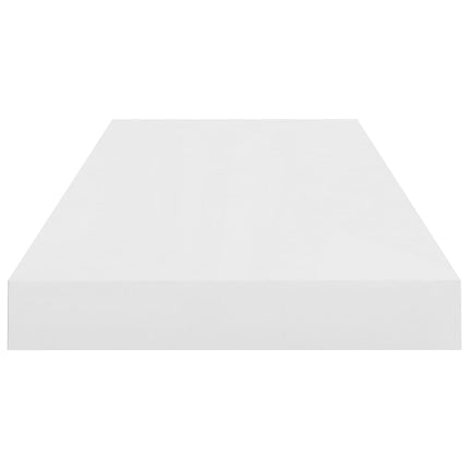 Floating Wall Shelf High Gloss White 23.6"x9.3"x1.5" MDF
