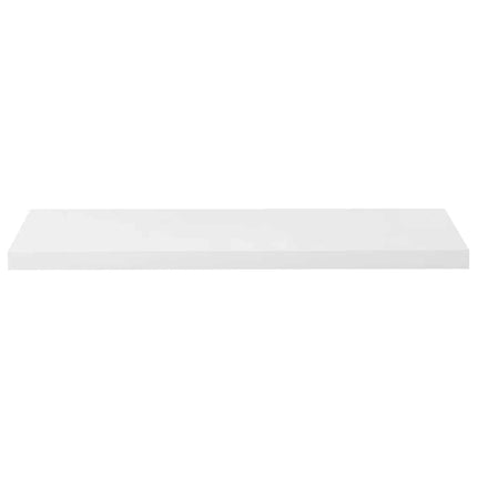 Floating Wall Shelves 2 pcs High Gloss White 35.4"x9.3"x1.5" MDF