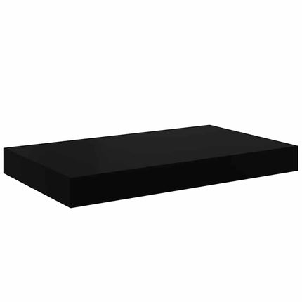 Floating Wall Shelf High Gloss Black 15.7"x9.1"x1.5" MDF