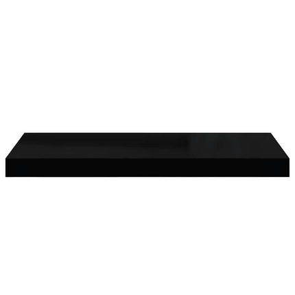 Floating Wall Shelves 4 pcs High Gloss Black 23.6"x9.3"x1.5" MDF
