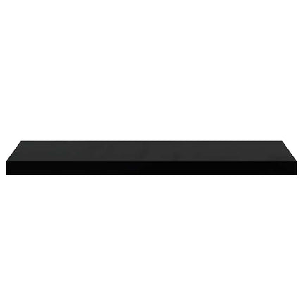 Floating Wall Shelves 2 pcs High Gloss Black 31.5"x9.3"x1.5" MDF