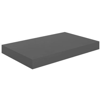 Floating Wall Shelves 4 pcs High Gloss Gray 15.7"x9.1"x1.5" MDF