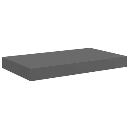 Floating Wall Shelves 4 pcs High Gloss Gray 15.7"x9.1"x1.5" MDF