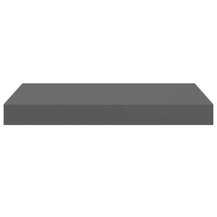 Floating Wall Shelves 4 pcs High Gloss Gray 15.7"x9.1"x1.5" MDF