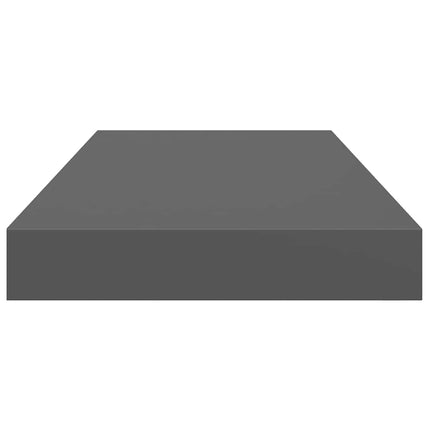 Floating Wall Shelf High Gloss Gray 19.7"x9.1"x1.5" MDF