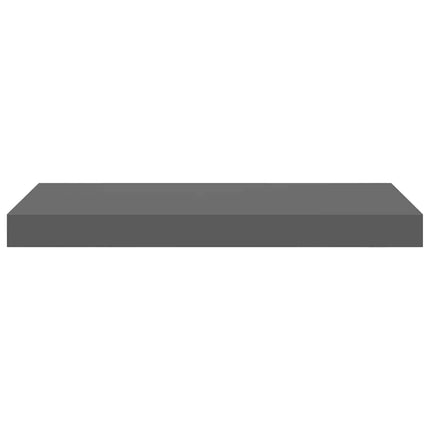 Floating Wall Shelves 4 pcs High Gloss Gray 19.7"x9.1"x1.5" MDF