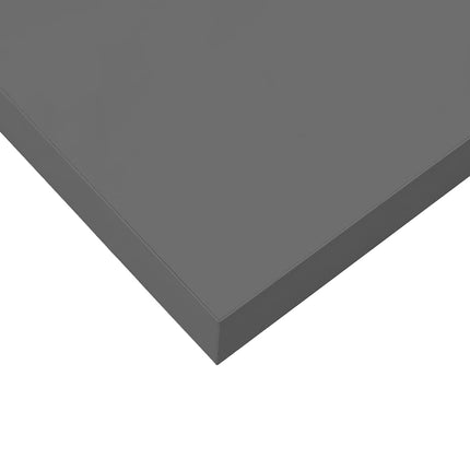Floating Wall Shelf High Gloss Gray 23.6"x9.3"x1.5" MDF