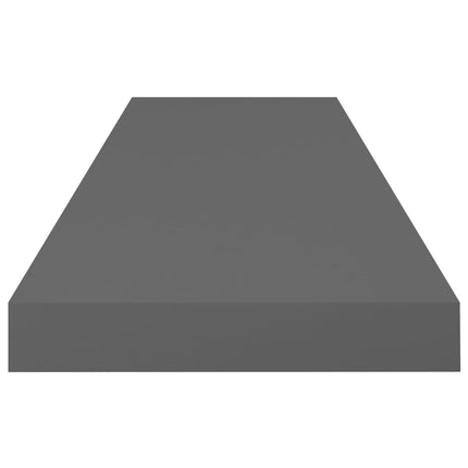 Floating Wall Shelf High Gloss Gray 31.5"x9.3"x1.5" MDF