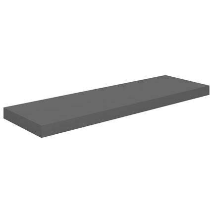 Floating Wall Shelves 4 pcs High Gloss Gray 31.5"x9.3"x1.5" MDF