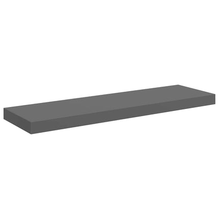 Floating Wall Shelves 4 pcs High Gloss Gray 31.5"x9.3"x1.5" MDF