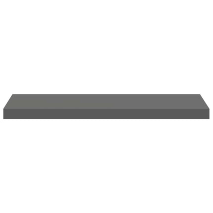 Floating Wall Shelves 4 pcs High Gloss Gray 31.5"x9.3"x1.5" MDF