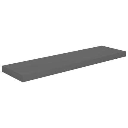 Floating Wall Shelves 4 pcs High Gloss Gray 35.4"x9.3"x1.5" MDF