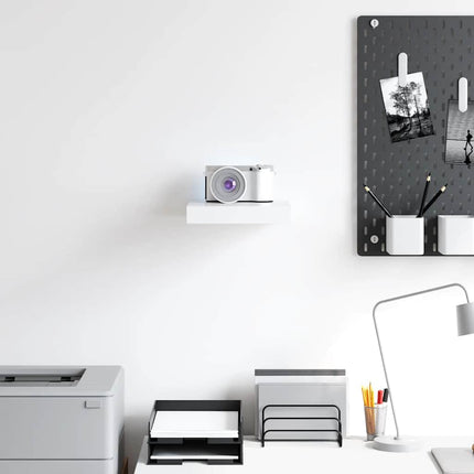 Floating Wall Shelf White 9.1"x9.3"x1.5" MDF