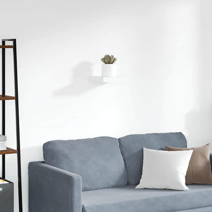 Floating Wall Shelf White 9.1"x9.3"x1.5" MDF