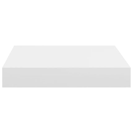 Floating Wall Shelves 2 pcs White 9.1"x9.3"x1.5" MDF