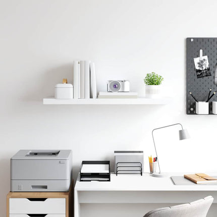 Floating Wall Shelf White 35.4"x9.3"x1.5" MDF
