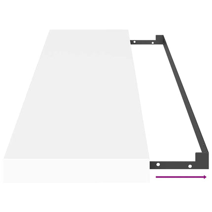 Floating Wall Shelf White 35.4"x9.3"x1.5" MDF