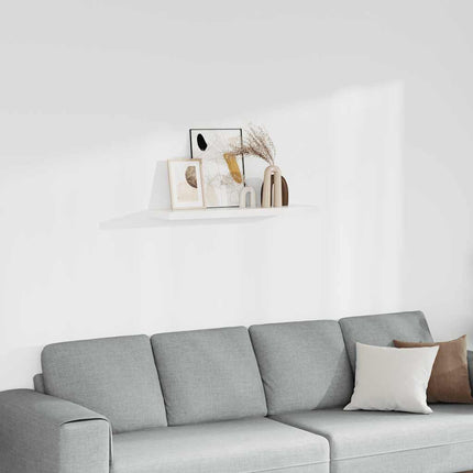 Floating Wall Shelf White 35.4"x9.3"x1.5" MDF