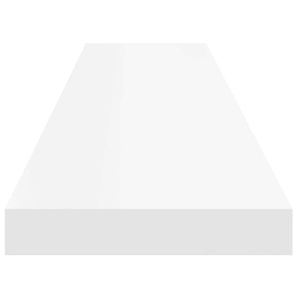 Floating Wall Shelves 2 pcs White 47.2"x9.3"x1.5" MDF