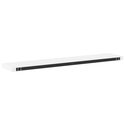 Floating Wall Shelves 2 pcs White 47.2"x9.3"x1.5" MDF
