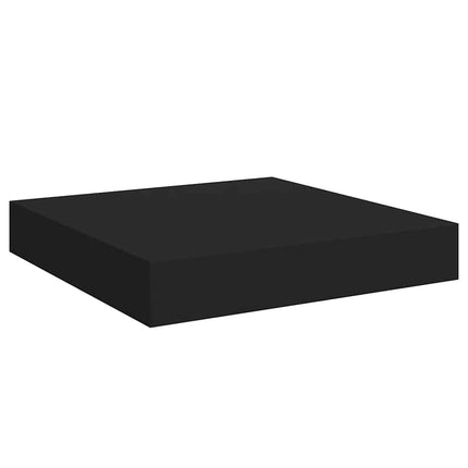 Floating Wall Shelf Black 9.1"x9.3"x1.5" MDF
